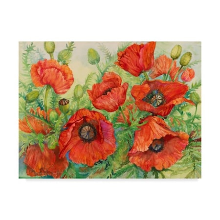 Joanne Porter 'Poppies At Their Peak' Canvas Art,24x32